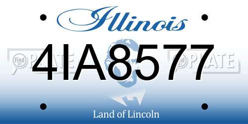 4IA8577 Illinois License Plate
