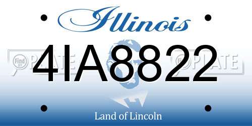 4IA8822 Illinois License Plate