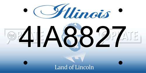 4IA8827 Illinois License Plate
