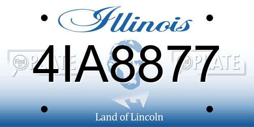 4IA8877 Illinois License Plate