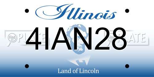 4IAN28 Illinois License Plate