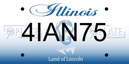 4IAN75 Illinois License Plate