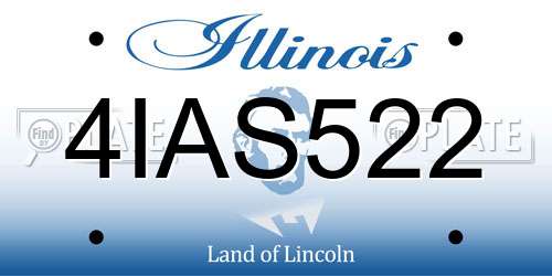 4IAS522 Illinois License Plate