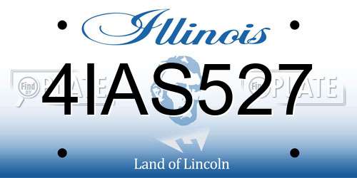 4IAS527 Illinois License Plate