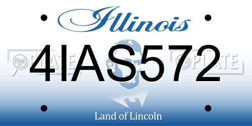 4IAS572 Illinois License Plate