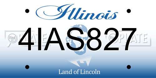 4IAS827 Illinois License Plate