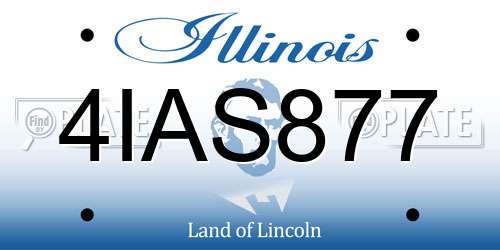 4IAS877 Illinois License Plate