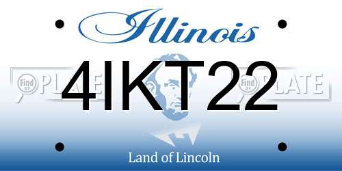 4IKT22 Illinois License Plate