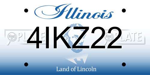 4IKZ22 Illinois License Plate