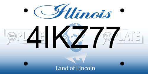 4IKZ77 Illinois License Plate