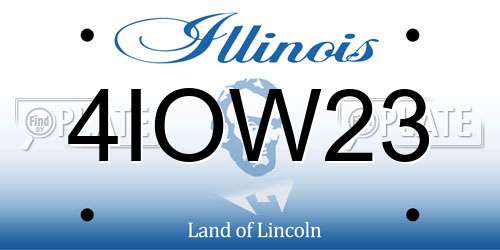 4IOW23 Illinois License Plate