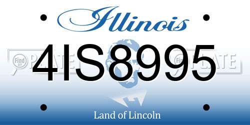 4IS8995 Illinois License Plate