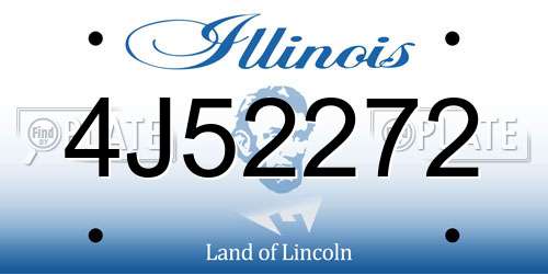 4J52272 Illinois License Plate