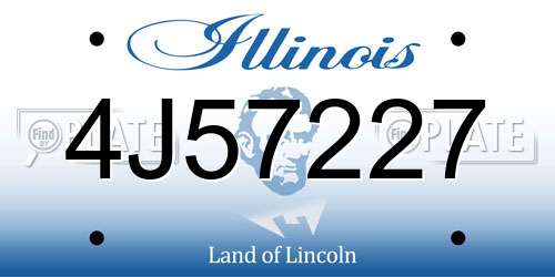 4J57227 Illinois License Plate