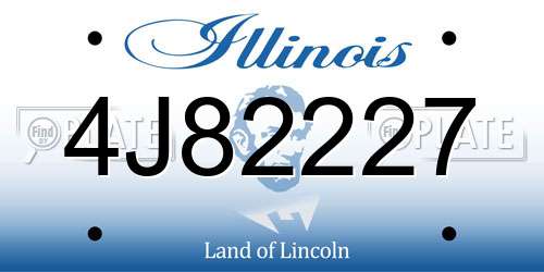 4J82227 Illinois License Plate