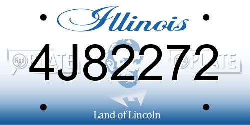 4J82272 Illinois License Plate