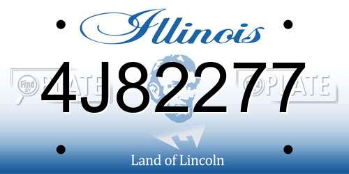 4J82277 Illinois License Plate