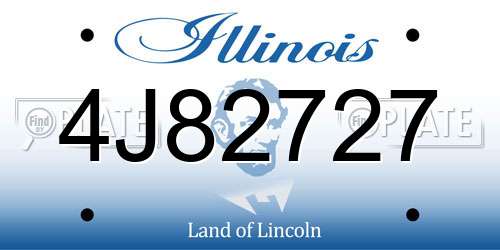 4J82727 Illinois License Plate