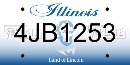 4JB1253 Illinois License Plate