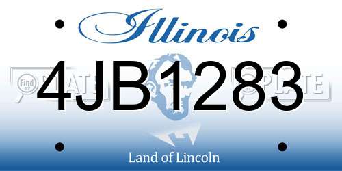 4JB1283 Illinois License Plate