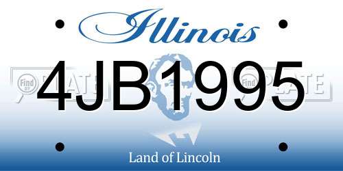 4JB1995 Illinois License Plate