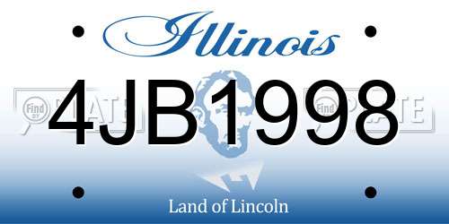 4JB1998 Illinois License Plate