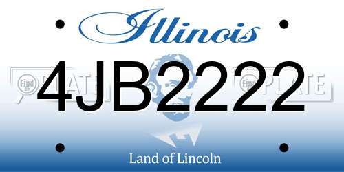 4JB2222 Illinois License Plate