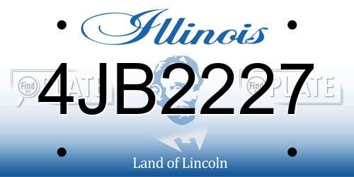 4JB2227 Illinois License Plate