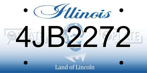 4JB2272 Illinois License Plate