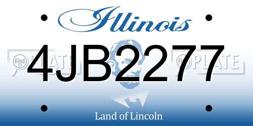 4JB2277 Illinois License Plate