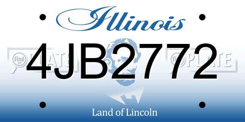 4JB2772 Illinois License Plate