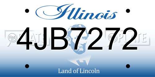 4JB7272 Illinois License Plate