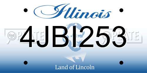 4JBI253 Illinois License Plate
