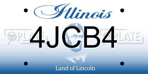 4JCB4 Illinois License Plate