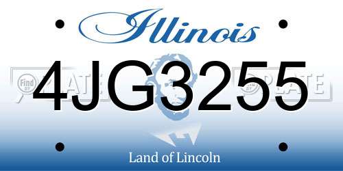 4JG3255 Illinois License Plate