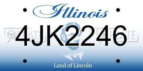 4JK2246 Illinois License Plate