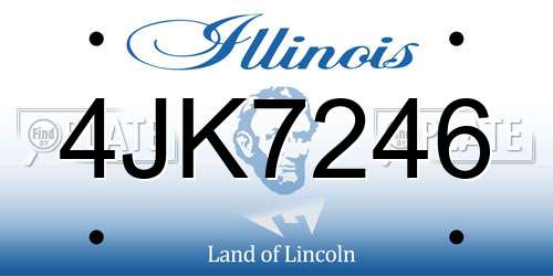 4JK7246 Illinois License Plate