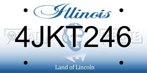 4JKT246 Illinois License Plate