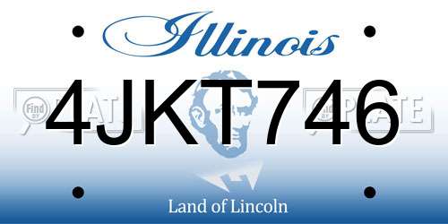 4JKT746 Illinois License Plate