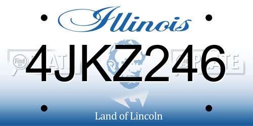 4JKZ246 Illinois License Plate