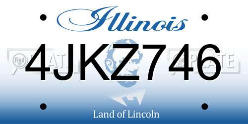 4JKZ746 Illinois License Plate