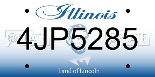 4JP5285 Illinois License Plate