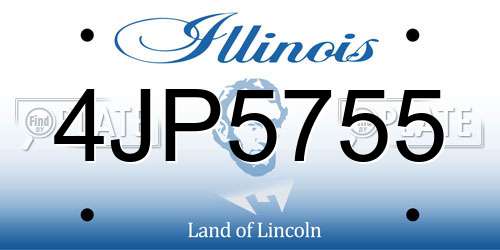 4JP5755 Illinois License Plate