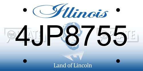 4JP8755 Illinois License Plate