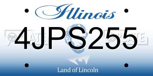 4JPS255 Illinois License Plate