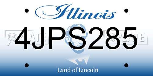 4JPS285 Illinois License Plate