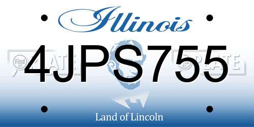 4JPS755 Illinois License Plate