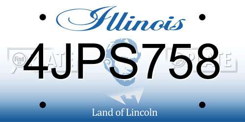 4JPS758 Illinois License Plate