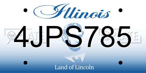 4JPS785 Illinois License Plate