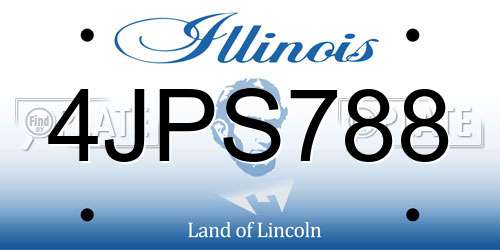 4JPS788 Illinois License Plate